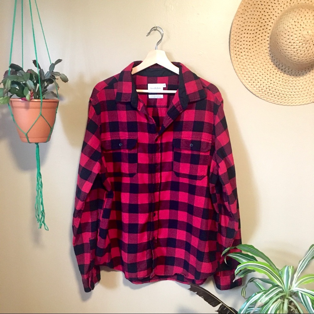 90’s Style Oversized Plaid Button Up Shirt